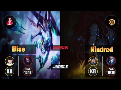Canyon ELISE (Jungle) [Electrocute] VS KINDRED - Challenger KR Patch 10.18