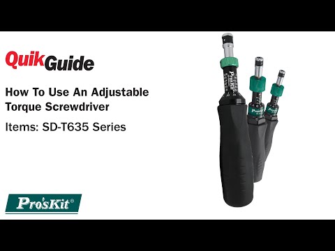 Part of a video titled QuikGuide: How to Use an Adjustable Torque Screwdriver - YouTube