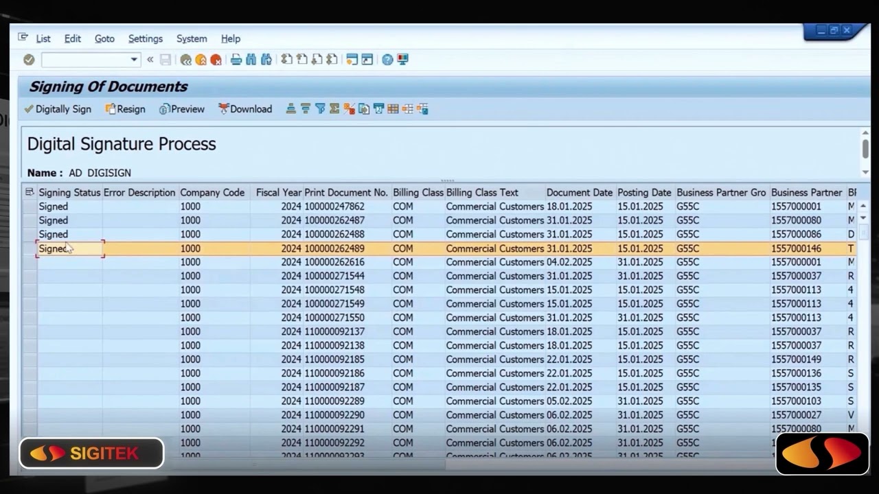 Digital Signature in SAP