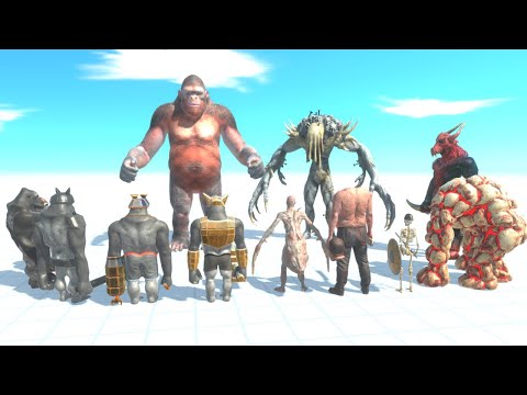 X2 PRIMATES + X2 INFERNALS ATTACK GORO AND SCOURGE ENEMIES   ANIMAL REVOLT BATTLE SIMULATOR