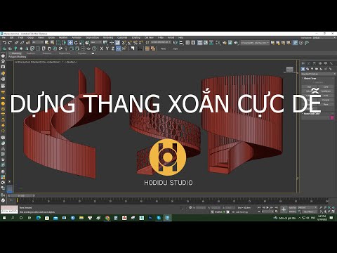 DỰNG THANG XOẮN CỰC DỄ - 3DSMAX - HODIDU STUDIO - SPIRAL STAIR
