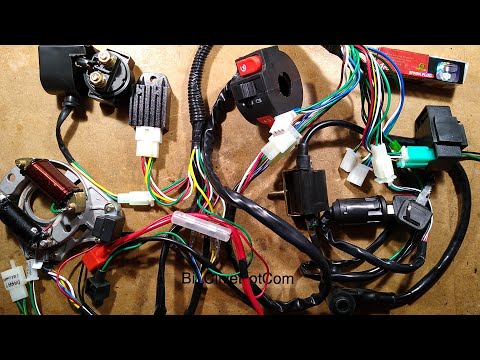 Exploring the wiring loom of a Chinese quad / scooter.