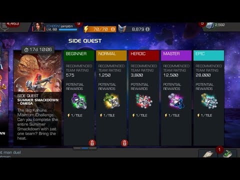 Summer Smackdown Omega Boss Rush ! (2nd account) - Final Week EPIC - Marvel Contest of Champions
