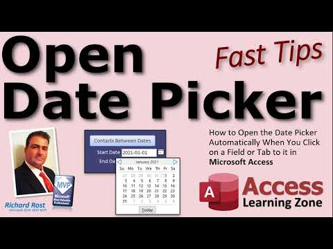 How to Open the Date Picker Automatically When You Click on a Field or Tab to it in Microsoft Access