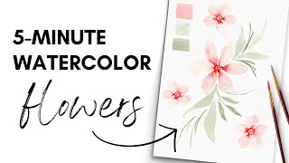 Simple & Easy Watercolor Flowers for BEGINNERS | Step by Step Tutorial