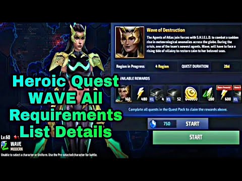 Heroic Quest Wave All Requirements Guide - Marvel Future Fight