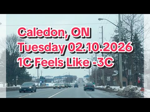 Caledon, ON ❄️ 02.10.2026 ❄️ 1C Feels Like -3C