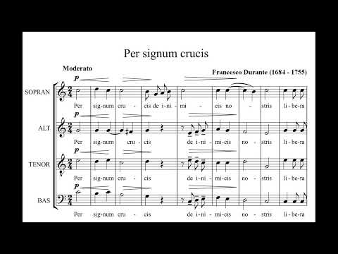 Durante, Francesco (1684 - 1755) Per Signum Crucis (mottetto per coro misto a cappella).