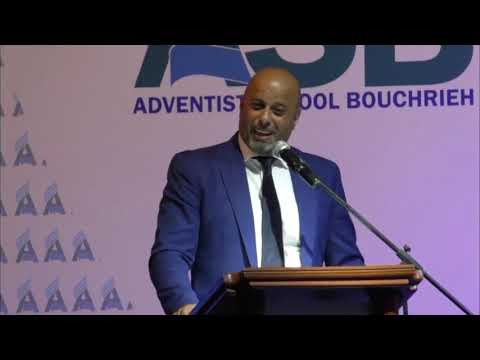 Faddy Zouky being honoured by his school in Lebanon