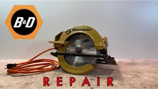 Vintage Black & Decker circular saw repair