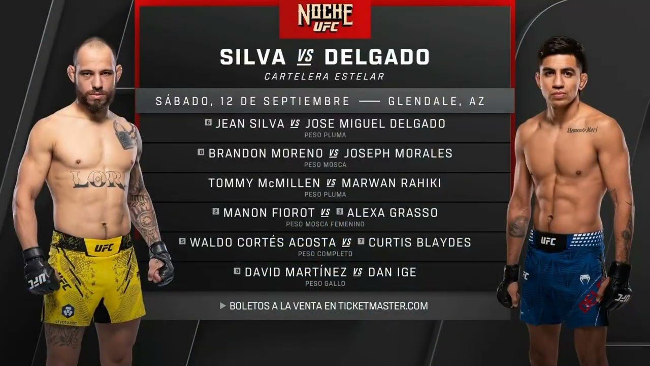 #NocheUFC Silva vs. Delgado: Estelar 12 de Sep.
