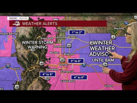 New warning for snow in Denver- storm update
