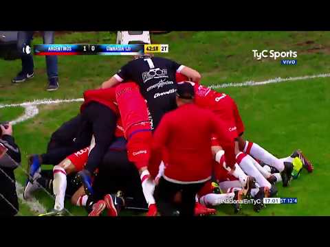 Gol de Argentinos Jrs a los 42 del 2do tiempo para lograr el ascenso