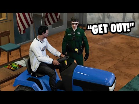 Trolling Cops With a Lawnmower in GTA RP