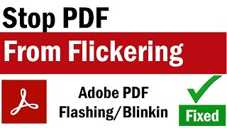 Download the video "How To Stop a PDF From Flickering | How To Fix PDF Pages Flickering When Navigating | PDF Flickering"