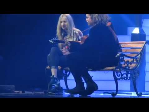 Luke Friend singing What Makes You Beautiful at The X Factor in Manchester