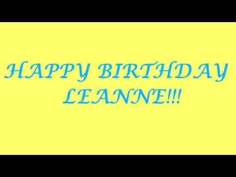 Happy Birthday Leanne