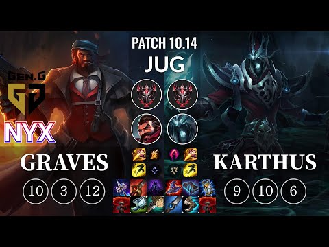 GEN Nyx Graves vs Karthus Jungle - KR Patch 10.14