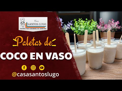 PALETAS DE COCO EN VASO ⭐ RECETA FÁCIL ⭐