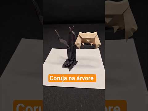 Origami Owl on a Tree 🦉✨ Simple and Impressive #papercraft #origami #easyorigami