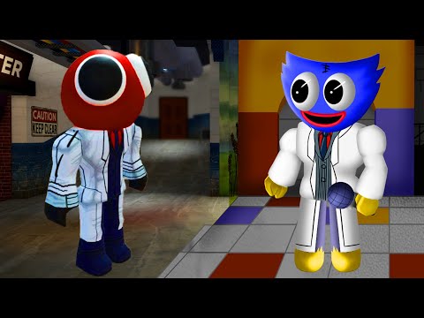 Rainbow Friends but... Huggy Wuggy cosplays Red (Rainbow Friends VS Poppy Playtime) 🎶 FNF Mod