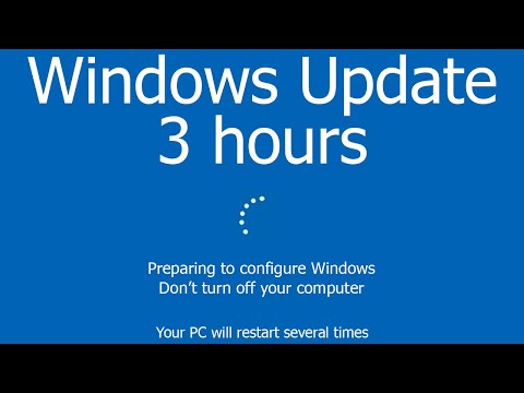 Windows Update Screen 3 hours REAL COUNT in 4K UHD !