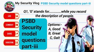 PSBD Security model questions part-iii | TSTI exam questions | My Security Vlog |
