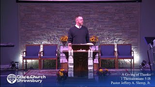 A Giving of Thanks - 1 Thessalonians 5:18
