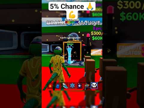 5% Chance Hits hard ! Steal the brainrot fortnite