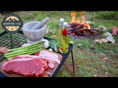 Steak Seared on a Grill Over an Open Flame 🥩🔥