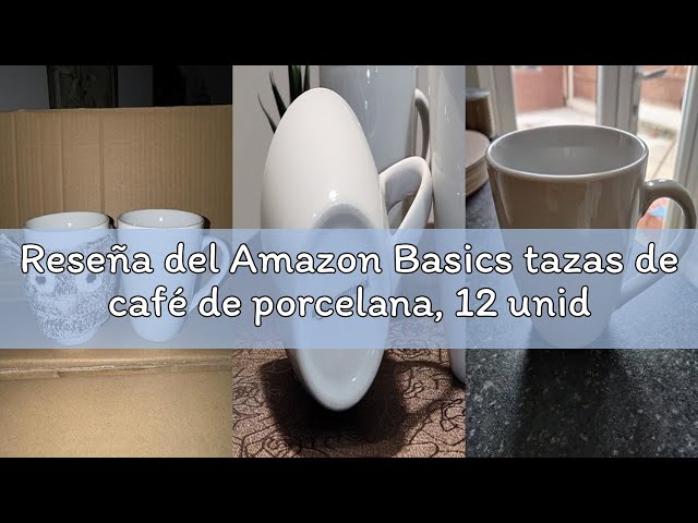 Vídeo relacionado con Amazon Basics tazas de café de porcelana, 12 unidad, 355 ml, Blanco.