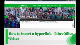 How to insert a hyperlink in LibreOffice Writer