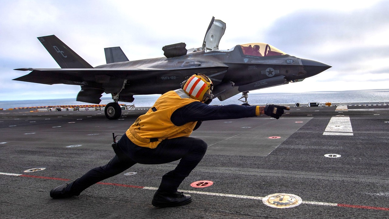 U.S. Marine Corps F-35B Lightning II Jet Fighters Conduct Flight Operations on the USS Boxer (LHD 4)