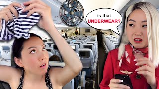 Passenger tries to DRY wet underwear on the plane and regrets it 🩲😱😆🤮