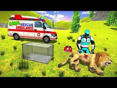 Wild Animal Rescue Robot Superhero | New Ambulance Gameplay | Hannu Games