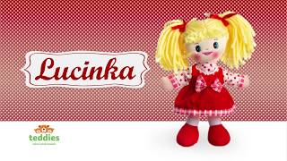 Panenka Lucinka hadrová plyš 30 cm česky zpívající na kartě