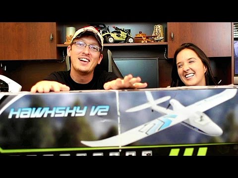HUGE RC Plane Under $100 Dynam Hawk Sky V2 Unboxing & Build Impressions - TheRcSaylors