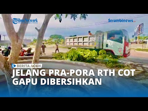 Lapangan RTH Cot Gapu Bireuen Dibersihkan untuk Persiapan Pra Pora