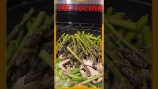 Quick Recipe - Asparagus Mushrooms and Pine Nuts #shortsrecipe