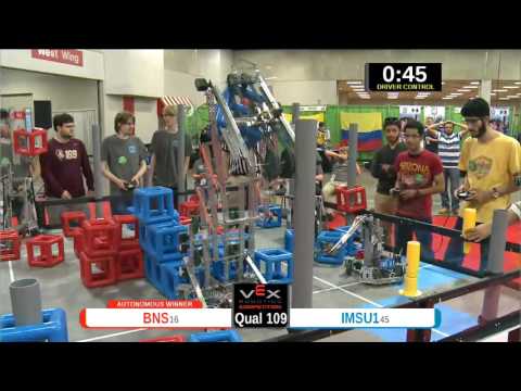 2015 VEXU Q109 - BNS vs IMSU1 - 58 to 22-Division Div-VEX U-VEX Worlds 2015