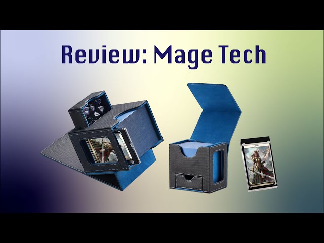Vídeo relacionado con Mage Tech Commander Deck Box Lite - Expositor de tarjetas con mini tarjetero a presión y cubierta extraíble, se adapta a más de 100 tarjetas de una sola manga, ideal para MTG, PTCG, OPCG, SWU y más