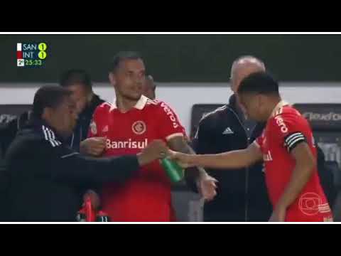 Gol de Bruno Mendes que empatou o jogo Santos 1x1 INTER