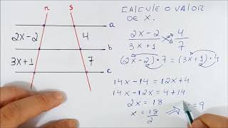 TEOREMA DE TALES | (Exercícios Resolvidos) - REVISÃO.