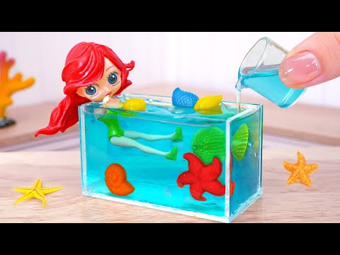 Ocean Mermaid Jelly Pool 💙 Satisfying Miniature Disney Princess Cake Compilation😍 Mini Cakes