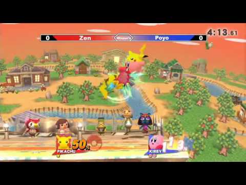 Poyo (Kirby) vs Zen (Pikachu)