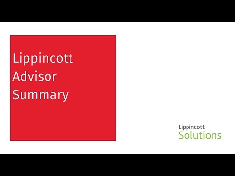 Lippincott Advisor Summary