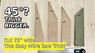How to Cut Steeper Than 45° on a Mitre Saw – Woodworking Trick You Need to Know!