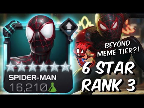 6 Star Rank 3 Spider-Man Miles Morales with NEW SYNERGIES Gameplay!! - Marvel Contest of Champions