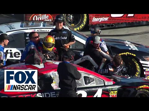 Daniel Suarez & Michael McDowell Fight During Monster Energy Cup Qualifying