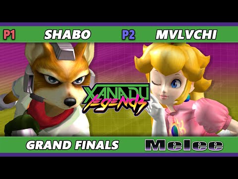 Xanadu Legends GRAND FINALS - shabo (Fox) Vs. mvlvchi [L] (Peach) Smash Melee - SSBM